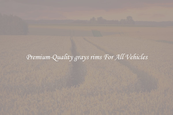 Premium-Quality grays rims For All Vehicles
