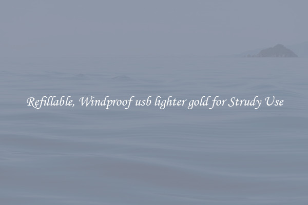 Refillable, Windproof usb lighter gold for Strudy Use