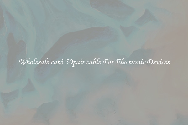 Wholesale cat3 50pair cable For Electronic Devices