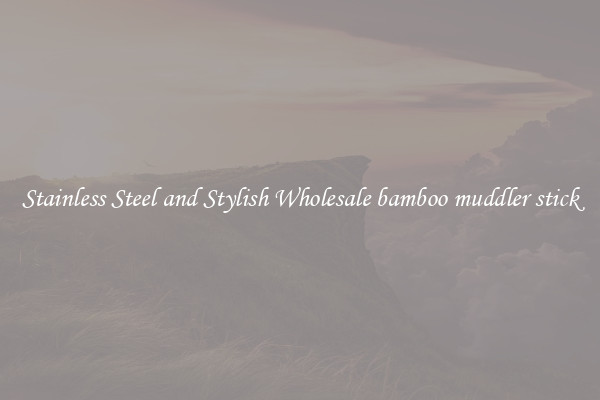 Stainless Steel and Stylish Wholesale bamboo muddler stick